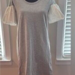 Spense Gray and White Dress